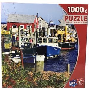 Jigsaw Puzzle Marthas Vineyard 1000 Pieces Sure Lox Boats Fishing